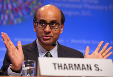 Growth and job creation are top priorities of global economic policymakers, says IMFC Chair Tharman Shanmugaratnam (IMF photo). 