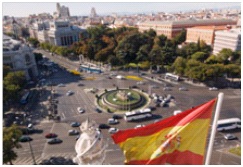 Plaza de Cibeles, Madrid, España. En los últimos 18 meses, los bancos aumentaron sus provisiones para préstamos incobrables aproximadamente un 80%. (Foto: Andrea Comas/REUTERS/Newscom) 