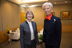 Nancy Birdsall, President, Center for Global Development and Christine Lagarde, Managing Director, IMF